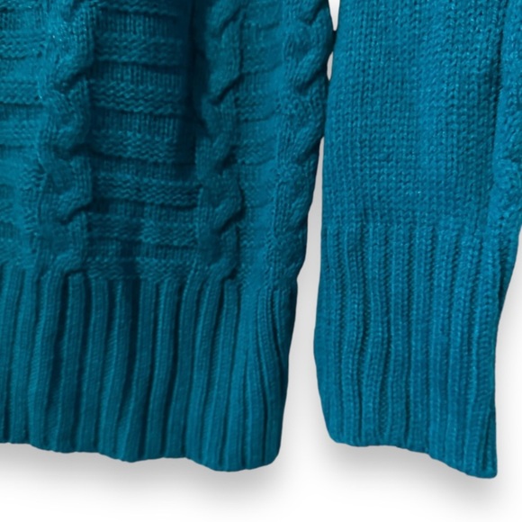 Vintage 80s Jenny Blue Knit Acrylic Cardigan Sweater Women's Size Medium Retro - Picture 9 of 16